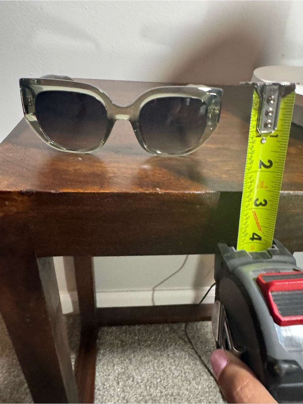 Quay Australia Olive Translucent Frame Sunglasses with Black Gradient Lenses - Picture 10 of 10